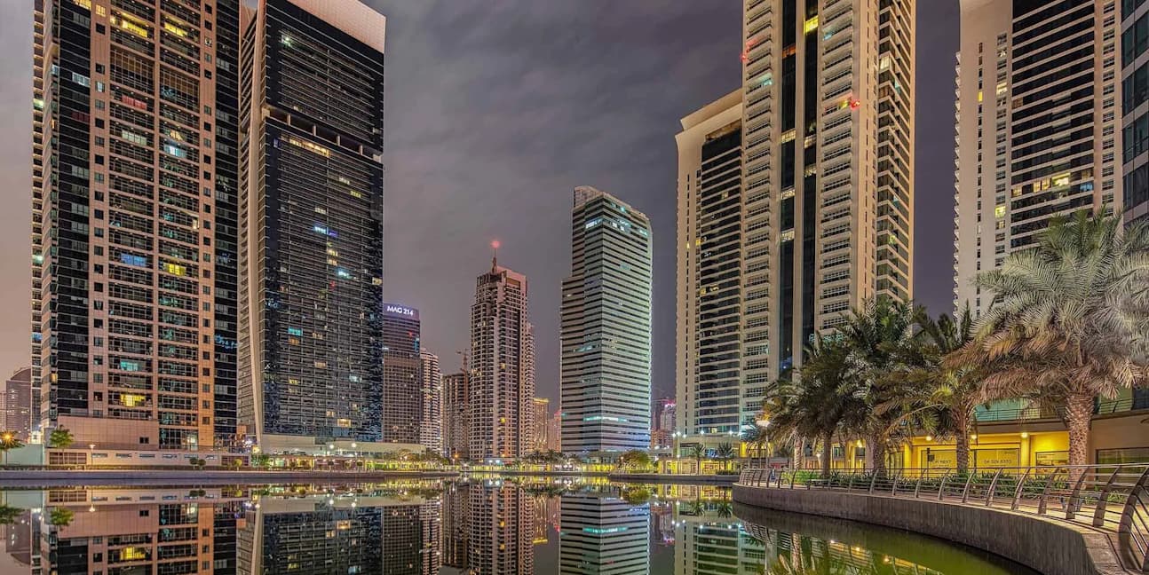 Jumeirah Lake Towers (JLT) is a vibrant waterfront community in Dubai